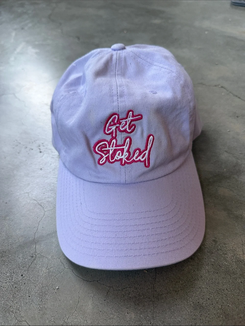 Get Stoked Lavender Kids Baseball Cap